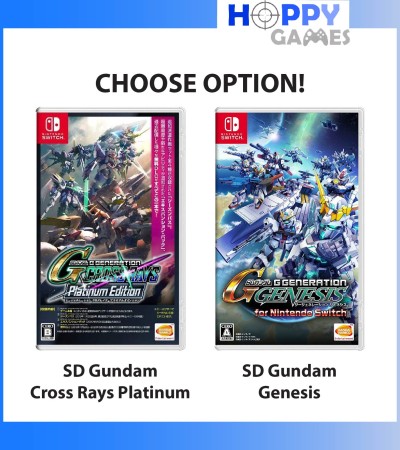*现金+免费送货*[选择选项]SD高达G世代Cross Rays白金Genesis Nintendo Switch[亚洲封面-英文游戏]