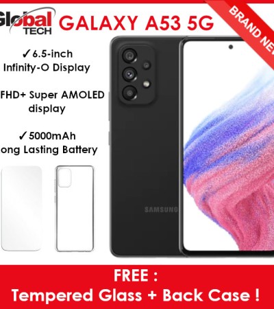 三星Galaxy A53 5G 128GB或256GB（免费：钢化玻璃+后盖）